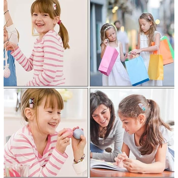3 Pcs Cartoon Hair Pins for Kids Cartoon Hair Clips Multicolor with Cute Animal Designs Small (w) - Image 2